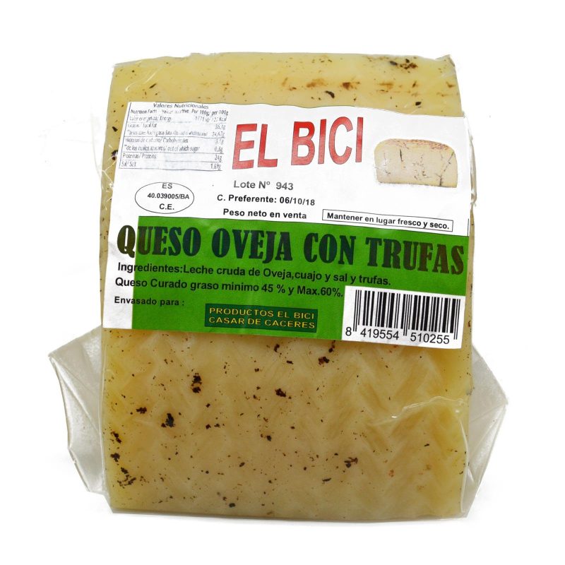 CUÑA DE QUESO DE OVEJA CON TRUFA "EL BICI" 900GRS - Imagen 3