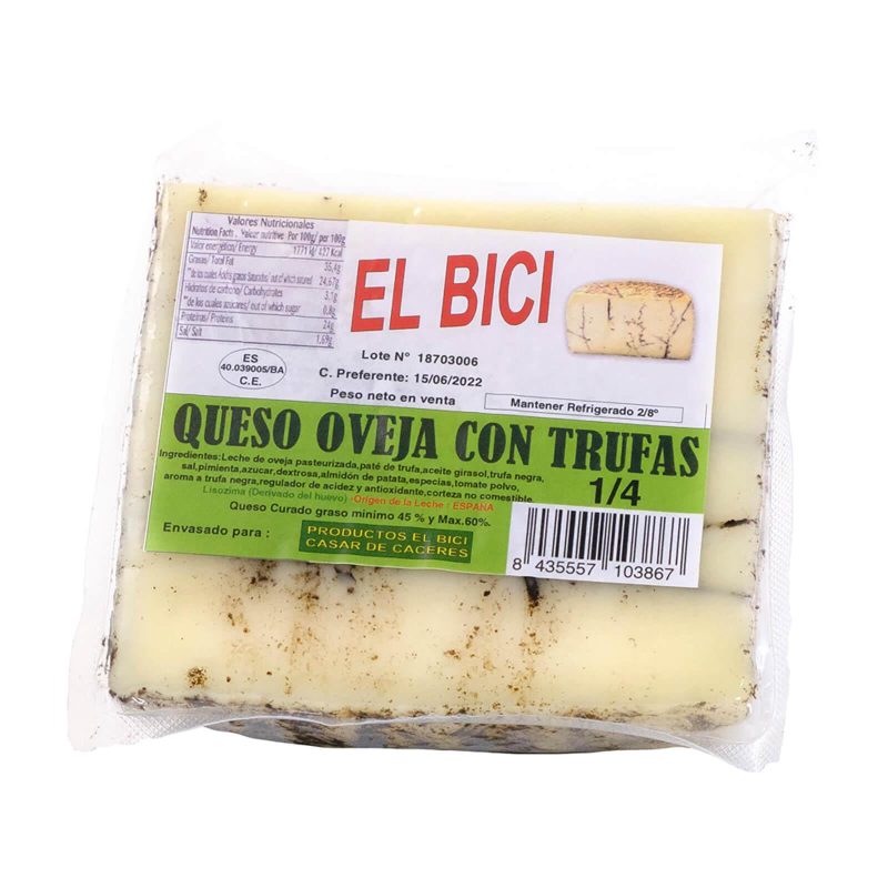 CUÑA DE QUESO DE OVEJA CON TRUFA "EL BICI" 900GRS - Imagen 4