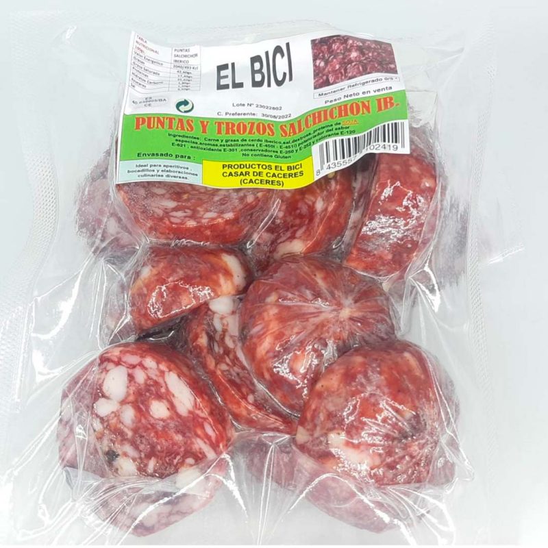 SALCHICHON IBÉRICO PUNTAS ENVASE 500 GRS - Imagen 3