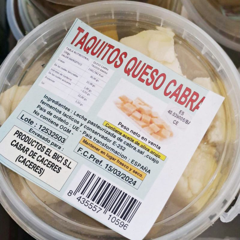 Queso cabra en aceite 600 gramos