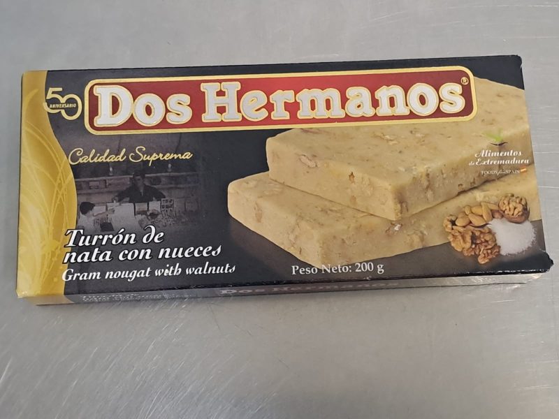 Turrón de nata con nueces “Dos Hermanos” 200grs.